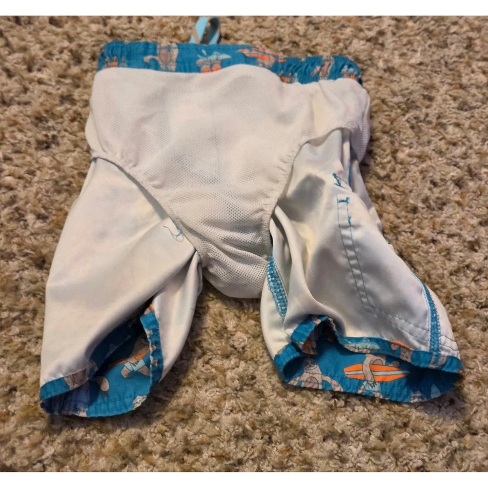 L.L. Bean Sloth‎ Surfboard Print Swim Trunks Youth Size 3T Multicolor
